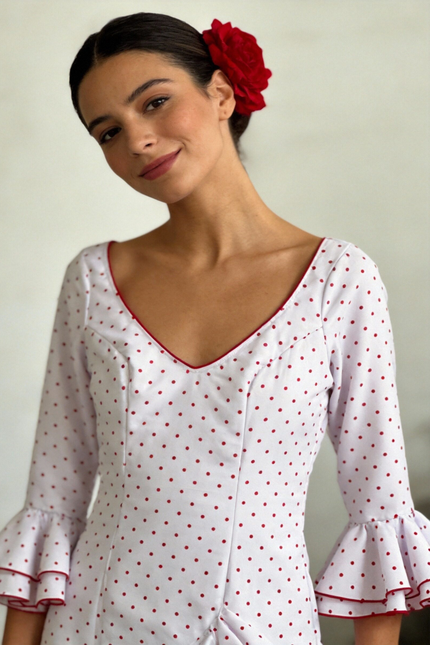 TRAJE DE FLAMENCA LOLITA LUNARES PEQUEÑOS