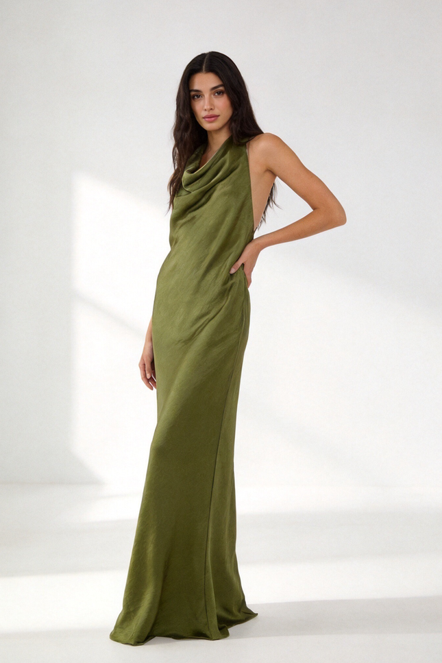 VESTIDO ARMONIAS SATINADO