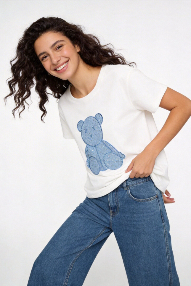 CAMISETA ARMONIAS OSO DENIM