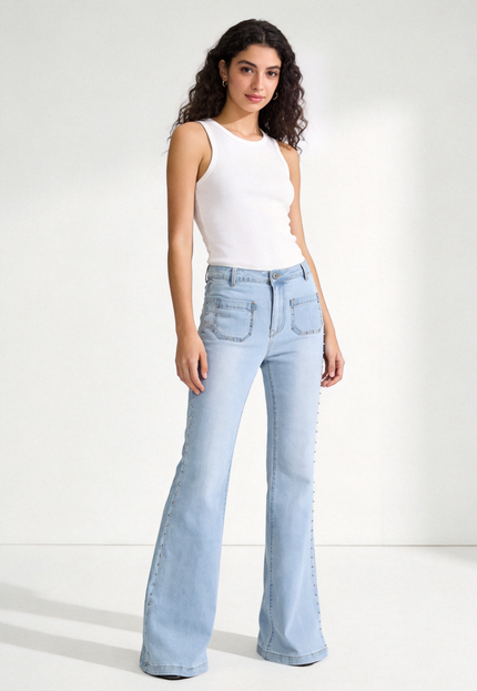 JEANS ARMONIAS TEEN TACHUELAS