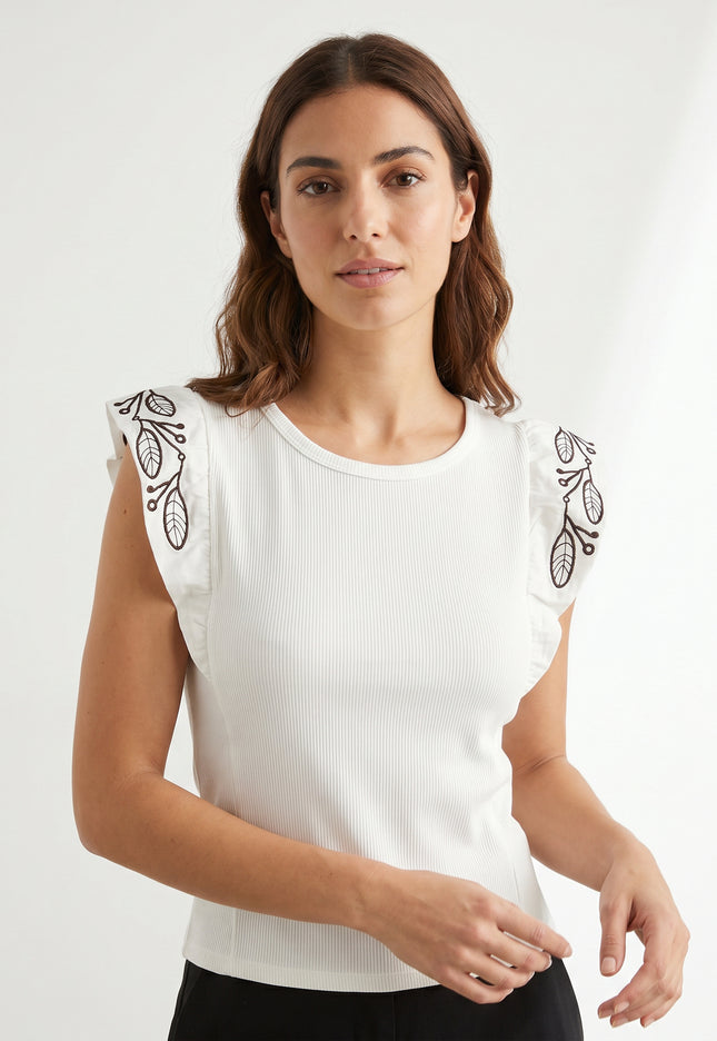 CAMISETA ARMONIAS BORDADOS