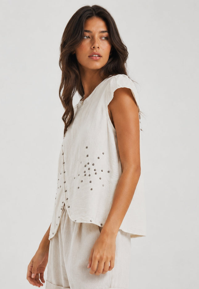 BLUSA ARMONIAS TEEN TACHUELAS