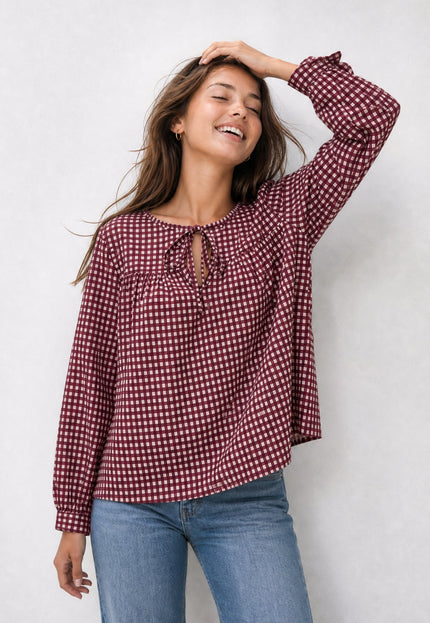BLUSA ARMONIAS TEEN ALGODÓN CUADROS