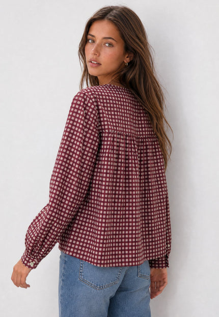 BLUSA ARMONIAS TEEN ALGODÓN CUADROS