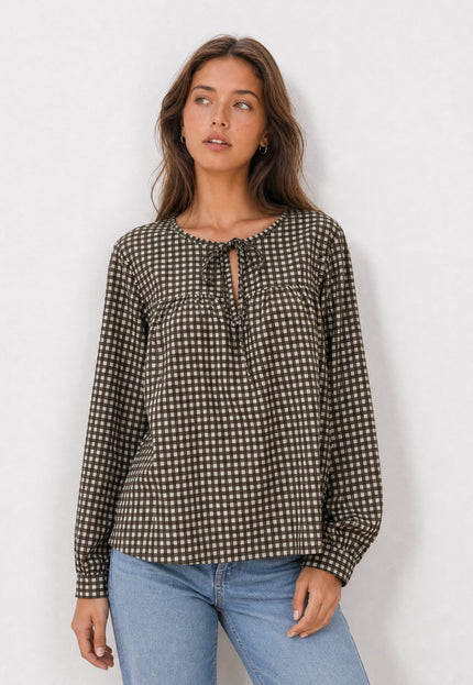 BLUSA ARMONIAS TEEN ALGODÓN CUADROS