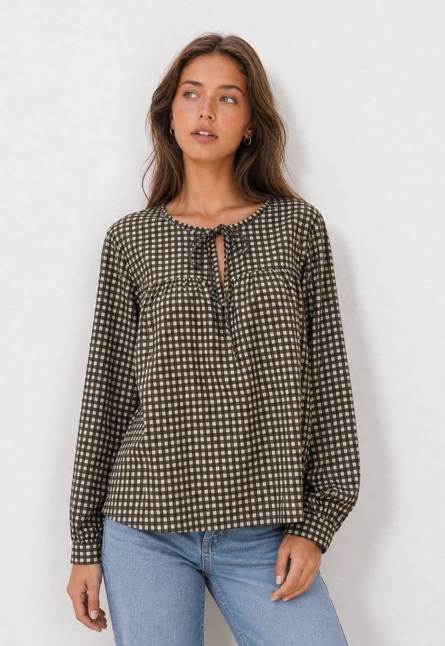 BLUSA ARMONIAS TEEN ALGODÓN CUADROS