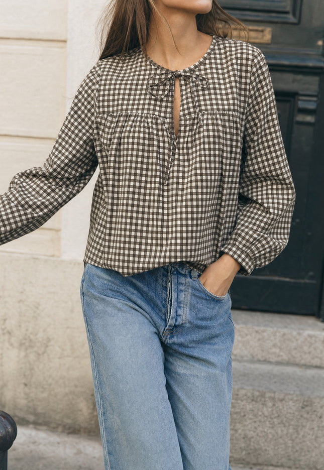 BLUSA ARMONIAS TEEN ALGODÓN CUADROS