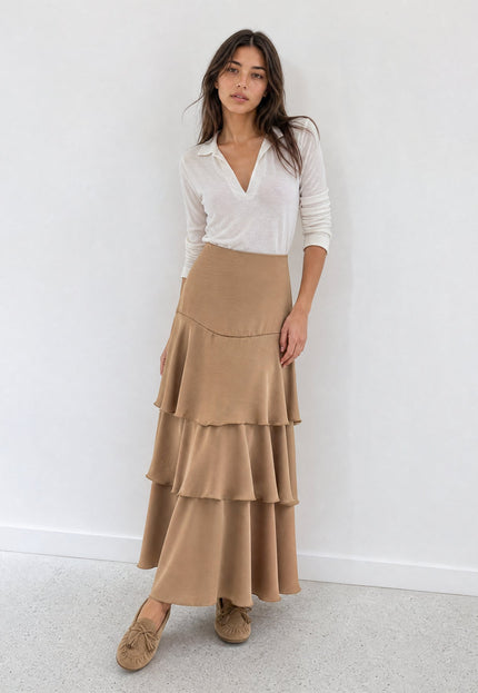 FALDA ARMONIAS SATINADO CAPAS