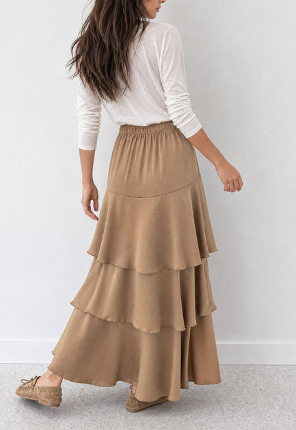 FALDA ARMONIAS SATINADO CAPAS