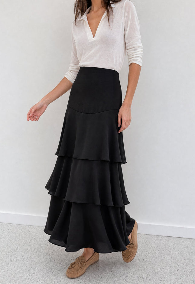 FALDA ARMONIAS SATINADO CAPAS