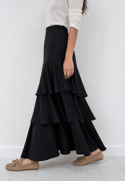 FALDA ARMONIAS SATINADO CAPAS