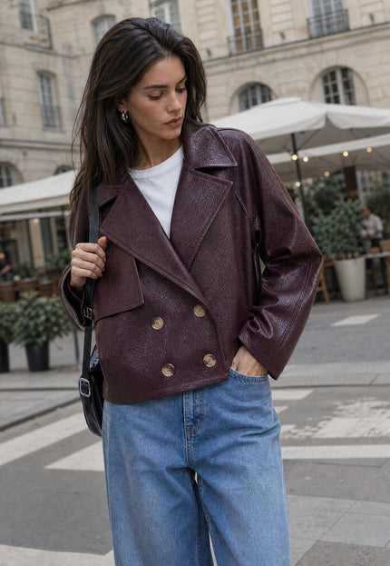 CHAQUETA ARMONIAS EFECTO PIEL GIRONA