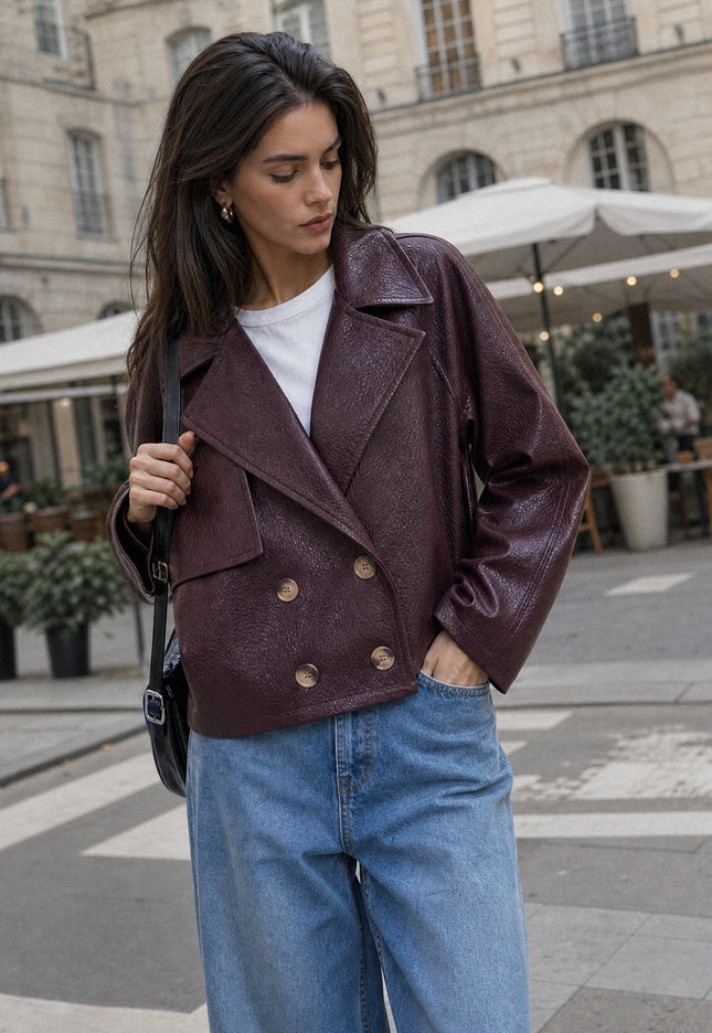 CHAQUETA ARMONIAS EFECTO PIEL GIRONA