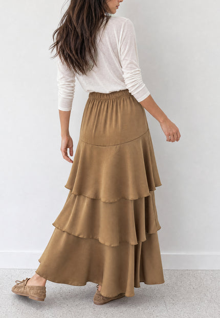 FALDA ARMONIAS SATINADO CAPAS