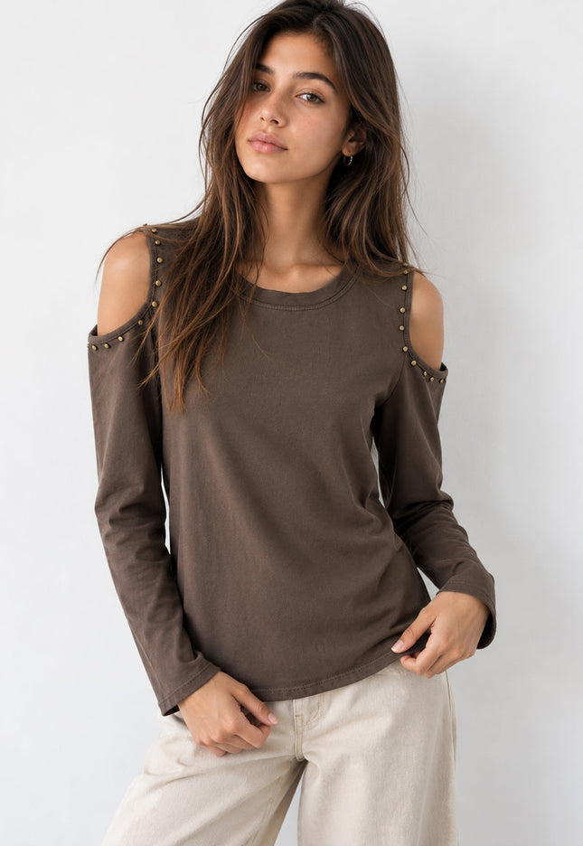 CAMISETA ARMONIAS TEEN CUT OUT TACHUELAS