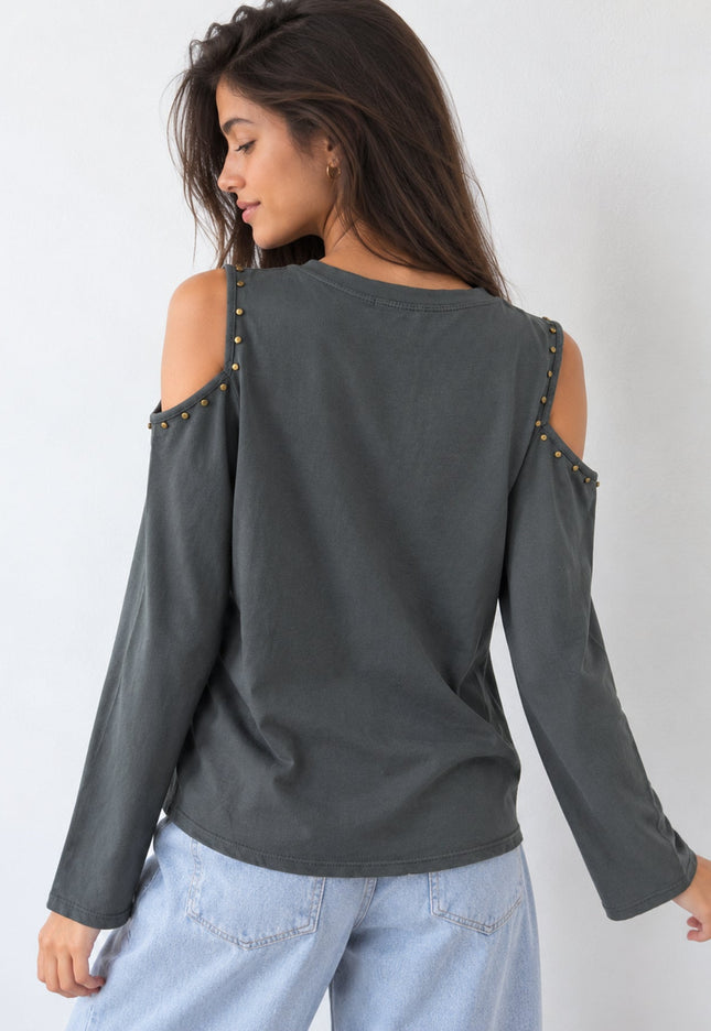 CAMISETA ARMONIAS TEEN CUT OUT TACHUELAS