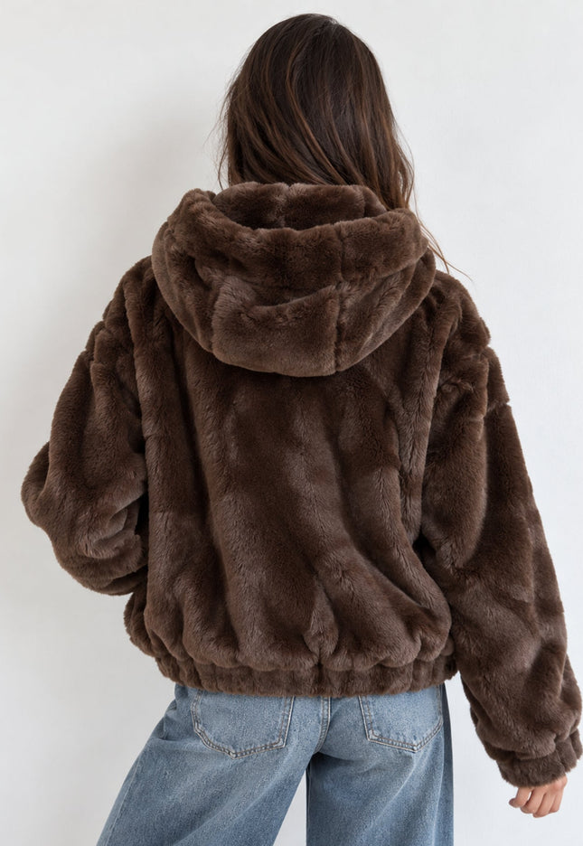 CAZADORA ARMONIAS PELO CAPUCHA
