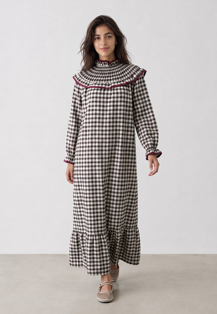 VESTIDO ARMONIAS TEEN CUADROS AMPLIO