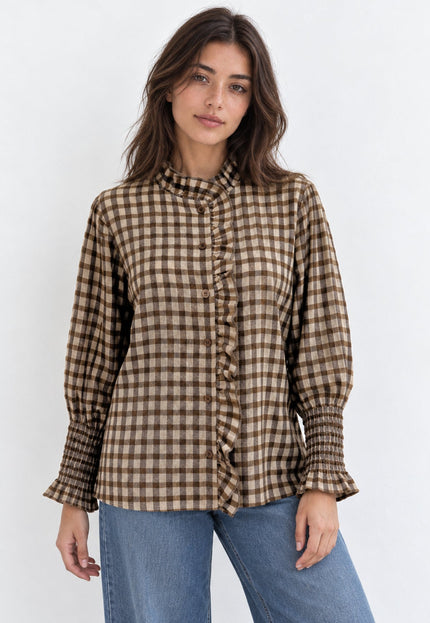 BLUSA ARMONIAS ALGODÓN CUADROS