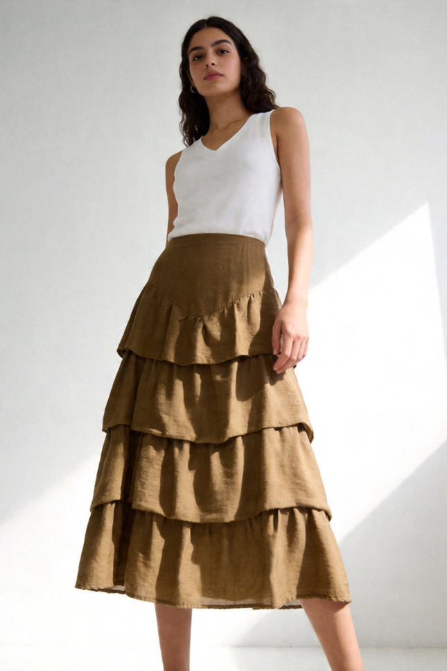 FALDA ARMONIAS TEEN VOLANTES