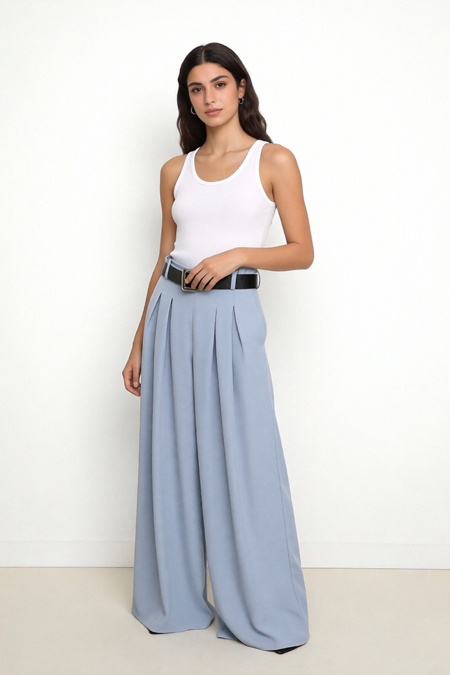 PANTALÓN ARMONIAS LARGO CINTURÓN