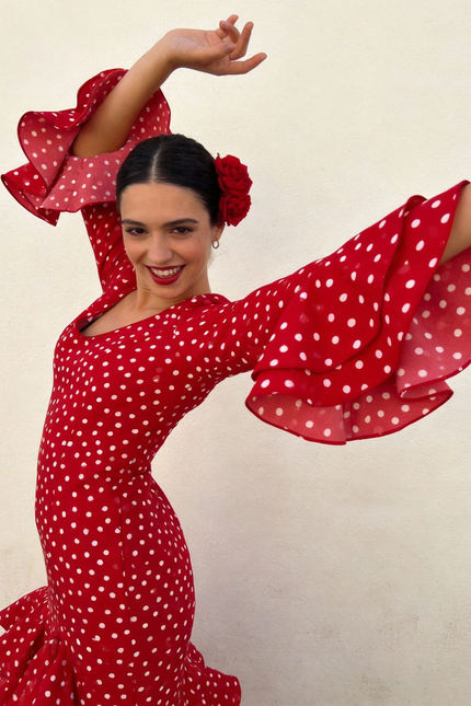 TRAJE FLAMENCA LOLITA LUNARES MEDIANOS