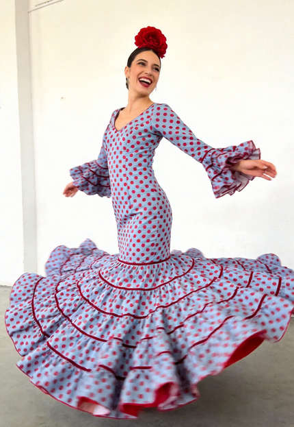 TRAJE FLAMENCA SRA ROSALÍA LUNARES MEDIANOS