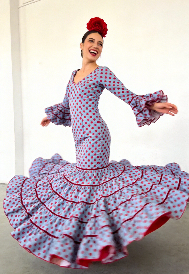 TRAJE FLAMENCA SRA ROSALÍA LUNARES MEDIANOS