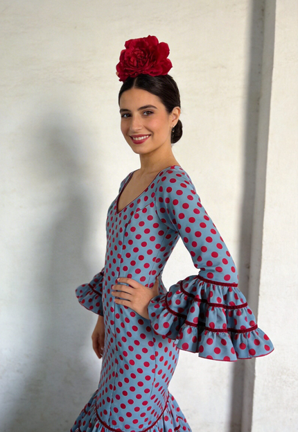 TRAJE FLAMENCA SRA ROSALÍA LUNARES MEDIANOS