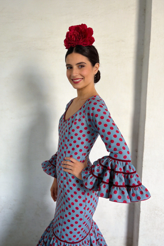 TRAJE FLAMENCA SRA ROSALÍA LUNARES MEDIANOS