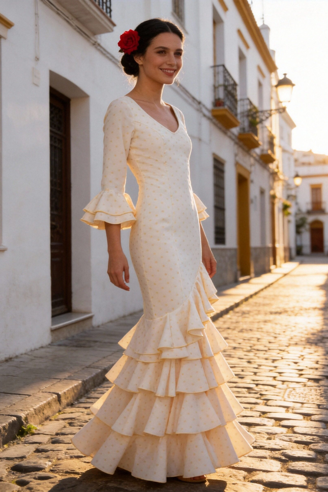 TRAJE FLAMENCA LOLITA LUNARES MEDIOS