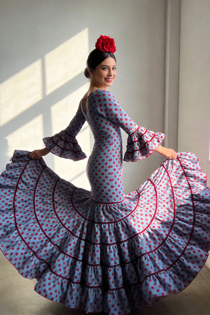 TRAJE FLAMENCA SRA ROSALÍA LUNARES MEDIANOS