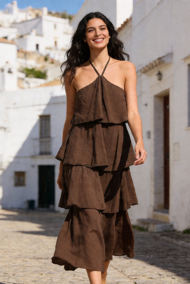 VESTIDO ARMONIAS TEEN VOLANTES