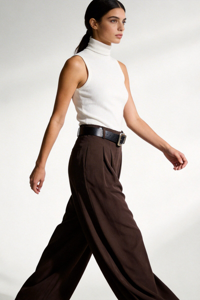 PANTALÓN ARMONIAS LARGO CINTURÓN