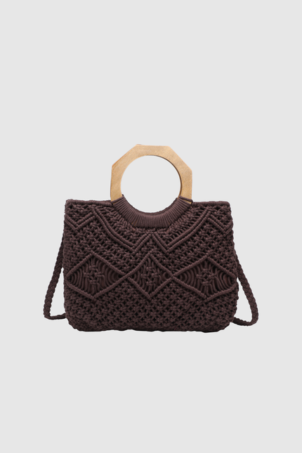 BOLSO CROCHET ASA MADERA
