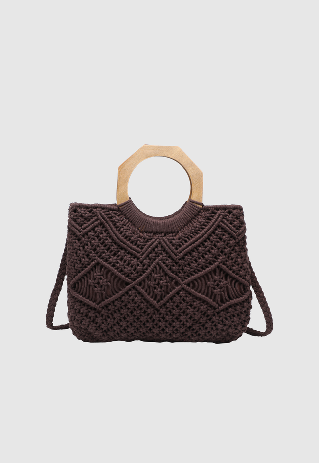 BOLSO CROCHET ASA MADERA