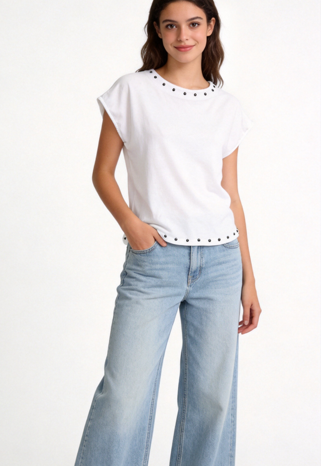 CAMISETA ARMONIAS TEEN TACHUELAS