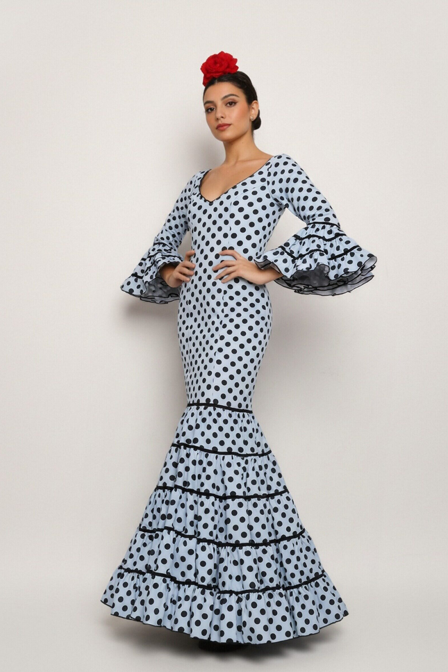 TRAJE FLAMENCA SRA ROSALÍA LUNARES MEDIANOS