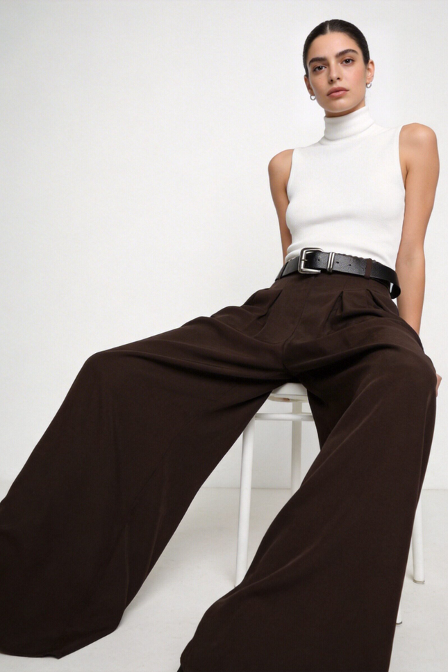 PANTALÓN ARMONIAS LARGO CINTURÓN