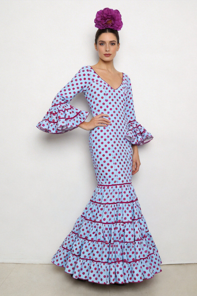 TRAJE FLAMENCA SRA ROSALÍA LUNARES MEDIANOS