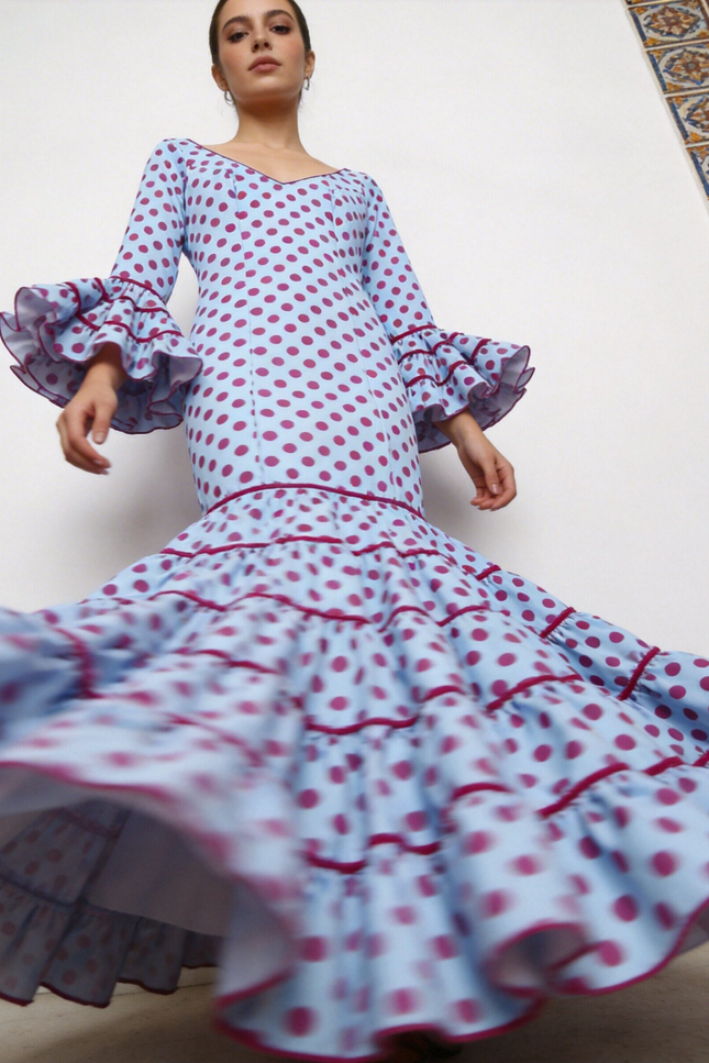 TRAJE FLAMENCA SRA ROSALÍA LUNARES MEDIANOS