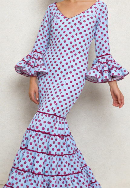 TRAJE FLAMENCA SRA ROSALÍA LUNARES MEDIANOS