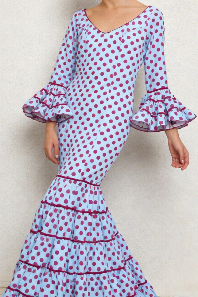 TRAJE FLAMENCA SRA ROSALÍA LUNARES MEDIANOS