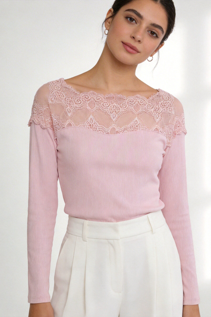 CAMISETA ARMONIAS ENCAJE