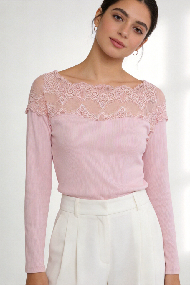 CAMISETA ARMONIAS ENCAJE