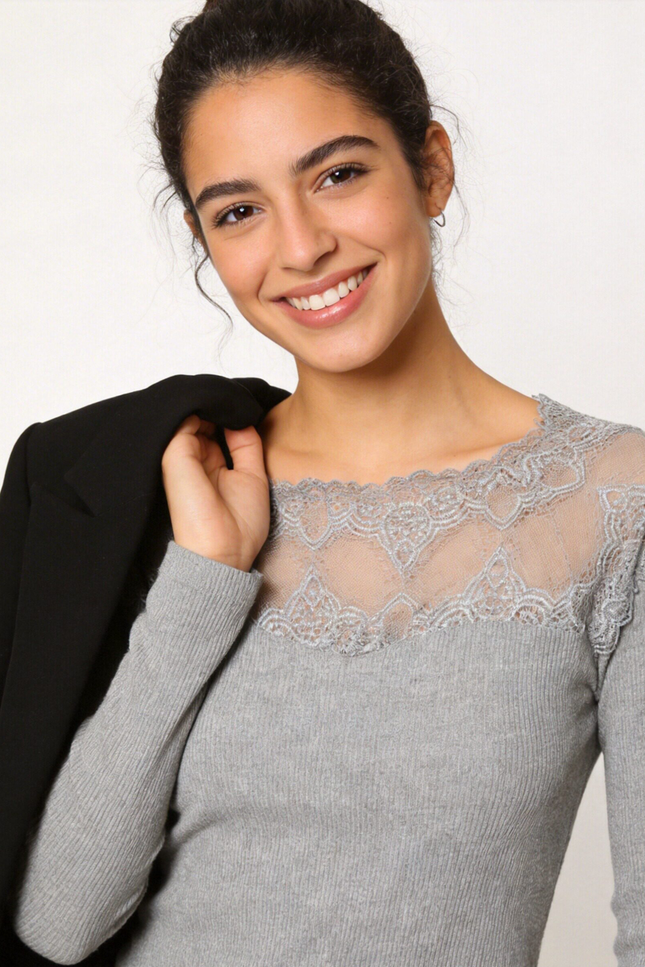 CAMISETA ARMONIAS ENCAJE