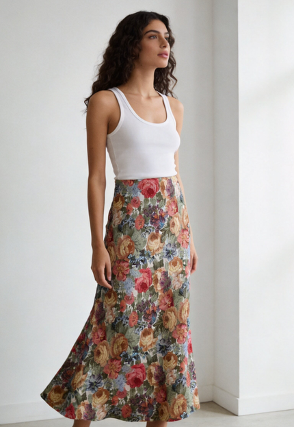 FALDA ARMONIAS FLORES