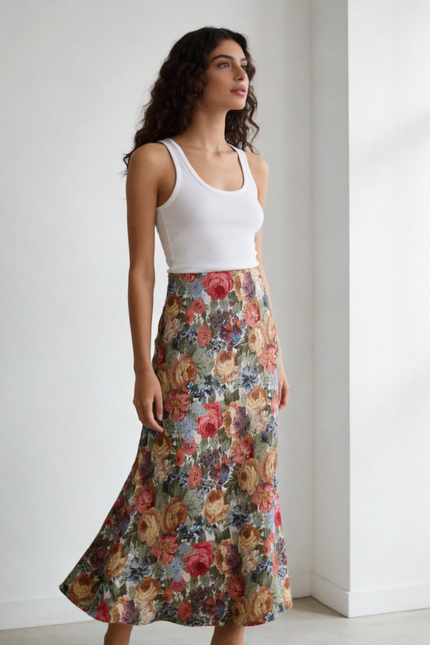 FALDA ARMONIAS FLORES