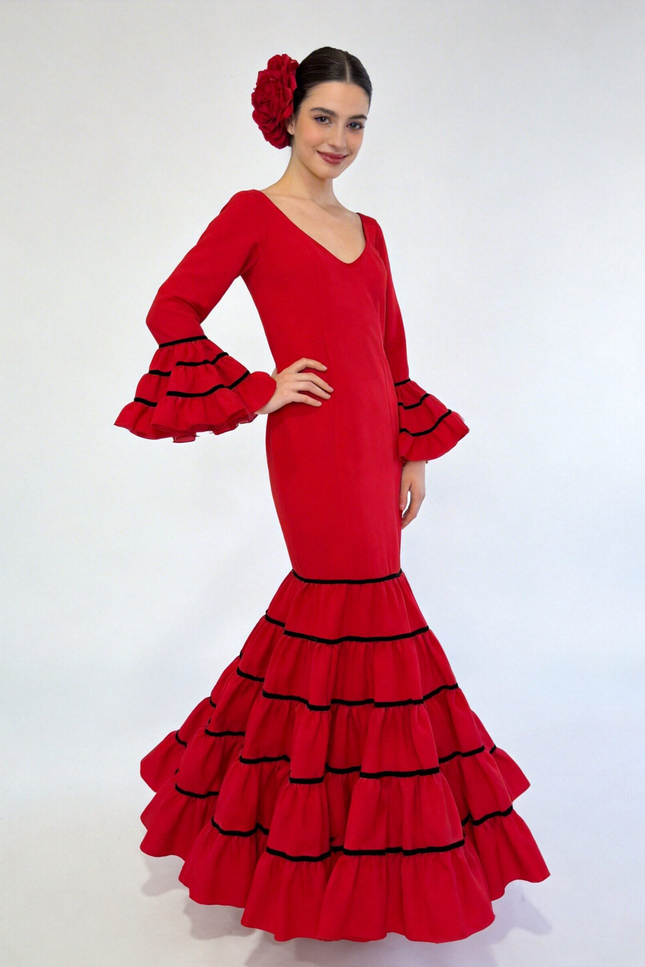 TRAJE FLAMENCA SRA ROSALÍA LISO