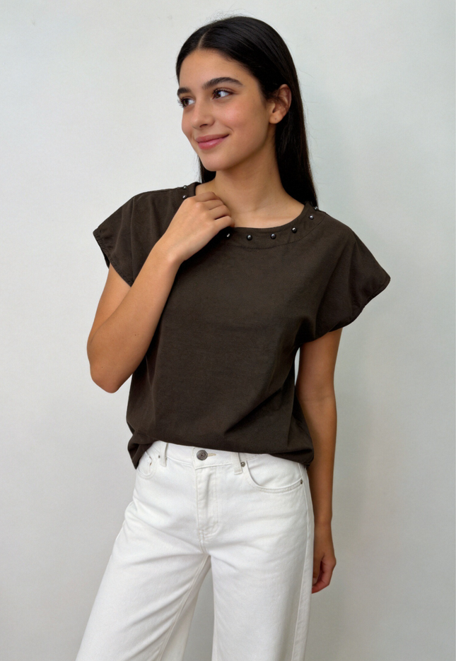 CAMISETA ARMONIAS TEEN TACHUELAS